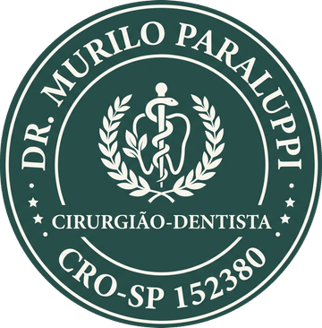 Selo do Dr. Murilo Paraluppi, cirurgião-dentista, CRO-SP 152380.